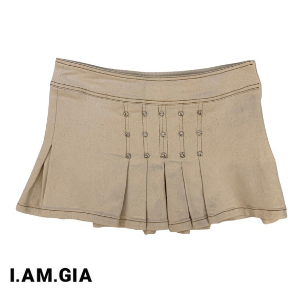 I.AM.GIA Dresses & Skirts - Rare I.AM.GIA denim pleated mini skirt